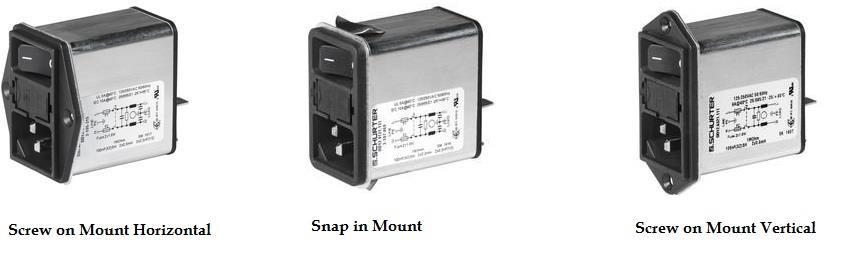 Chart - Schurter DD12 Filtered Power Entry Modules